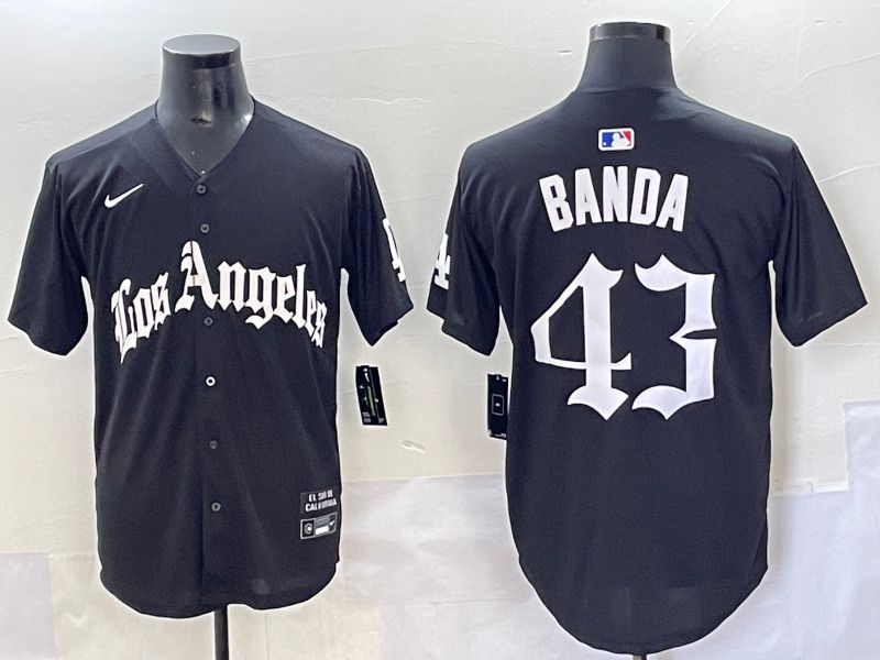 Men 2025 Los Angeles Dodgers #43 Banda Black Five generations Joint Name Nike MLB Jersey style 1->los angeles dodgers->MLB Jersey